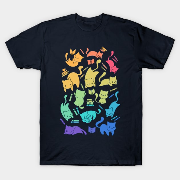 Cats & Books T-Shirt by TaylorRoss1